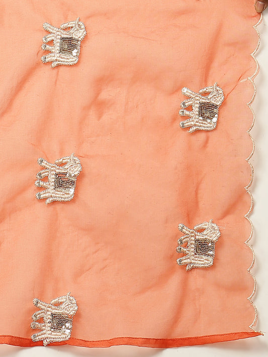 Stylum Women's Green Solid Velvet Flared Kurta Palazzo Dupatta Set (KPDGREENMASALA)