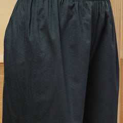 Stylum Women's Green Solid Cotton Straight Kurta Pant Dupatta Set (KPDGREENPANNA)