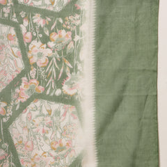 Stylum Women's Green Floral Printed Cotton Straight Kurta Pant Dupatta Set (KPDGREENROHINI)