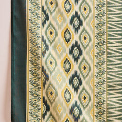 Stylum Women's Green Geometric Printed Cotton Blend Straight Kurta Pant Dupatta Set (KPDGREENSABU)