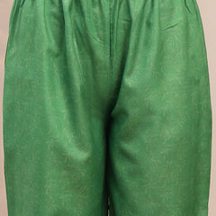 Stylum Women's Green Floral Printed Rayon Flared Kurta Palazzo Dupatta Set (KPDGREENSUFIYA)