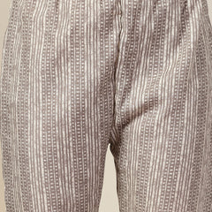 Stylum Women's Grey Ethnic Printed Cotton Blend Straight Kurta Pant Dupatta Set (KPDGREYJUNA)