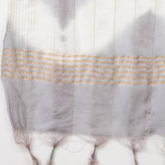 Stylum Women's Grey Tropical Printed Silk Blend Straight Kurta Pant Dupatta Set (KPDGREYPEARL)