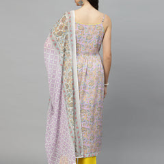 Stylum Women's Paisley Printed Rayon Kurta Pant Dupatta set (KPDHAZEL)