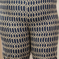 Stylum Women's Plus Size Blue Floral Printed Cotton Anarkali Kurta Pant Dupatta Set (KPDINDIGOOMANPLUS)