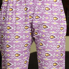 Stylum Women's Lavender Floral Printed Cotton Straight Kurta Pant Dupatta Set (KPDLAVENDERSHINA)