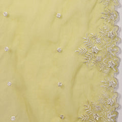 Stylum Women's Lime Green Solid & Embroidered Silk Blend Straight Kurta Pant Dupatta Set (KPDLIMESIZZLER)