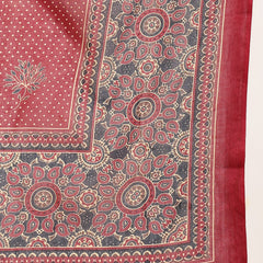 Stylum Women's Maroon Ajrakh Printed Cotton A-Line Kurta Pant Dupatta Set (KPDMAROONHEERA)