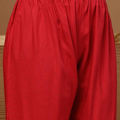 Stylum Women's Maroon Solid Rayon Straight Kurta Palazzo Dupatta Set (KPDMAROONTULIP)