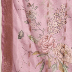 Stylum Women's Mauve Solid & Embroidered Silk Blend Straight Kurta Pant Dupatta Set (KPDMAUVEMETRI)