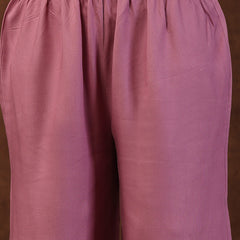 Stylum Women's Floral Printed Rayon Straight Kurta Palazzo Dupatta Set (KPDMAUVERIDA)