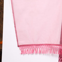 Stylum Women's Mulberry Pink Solid & Embroidered Italian Crush Anarkali Kurta Pant Dupatta Set (KPDMULBERRYOLA)