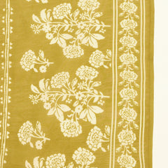 Stylum Women's Mustard Floral Printed Cotton Blend Straight Kurta Pant Dupatta Set (KPDMUSTMULTAN)