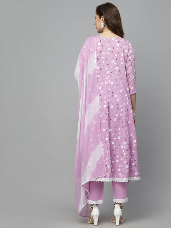 Anarkali Kurta with Pant & Dupatta