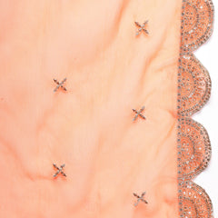 Stylum Women's Orange Solid Rayon Tiered Kurta Pant Dupatta Set (KPDORANGEBAR)