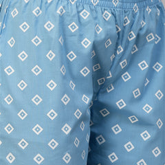 Stylum Women's Printed Rayon Kurta Pant Dupatta Set (KPDPEPSIBLUE)