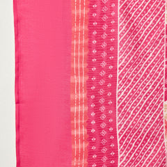 Stylum Women's Pink Leheriya Printed Cotton Straight Kurta Pant Dupatta Set (KPDPINKCOLD)