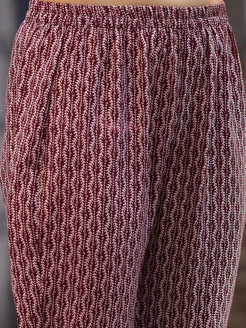 Stylum Women's Floral Printed Cotton Blend Straight Kurta Pant Dupatta Set (KPDPINKDHOOM)