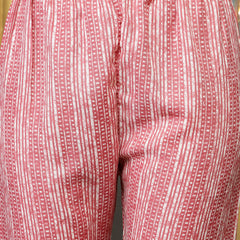 Stylum Women's Pink Ethnic Printed Cotton Blend Straight Kurta Pant Dupatta Set (KPDPINKJUNA)