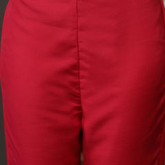 Stylum Women's Lehariya Print & Embroidered Muslin Straight Kurta Pant Dupatta Set (KPDPINKKASTURI)