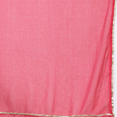 Stylum Women's Paisley Printed Rayon Sleeveless Straight Kurta Palazzo Dupatta Set (KPDPINKMALIKA)