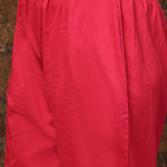 Stylum Women's Pink Printed & Embroidered Rayon Anarkali Kurta Pant Dupatta Set (KPDPINKPABLO)