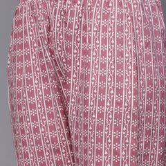 Stylum Women's Floral Printed Rayon Straight Kurta Pant Dupatta Set (KPDPINKSEAL)