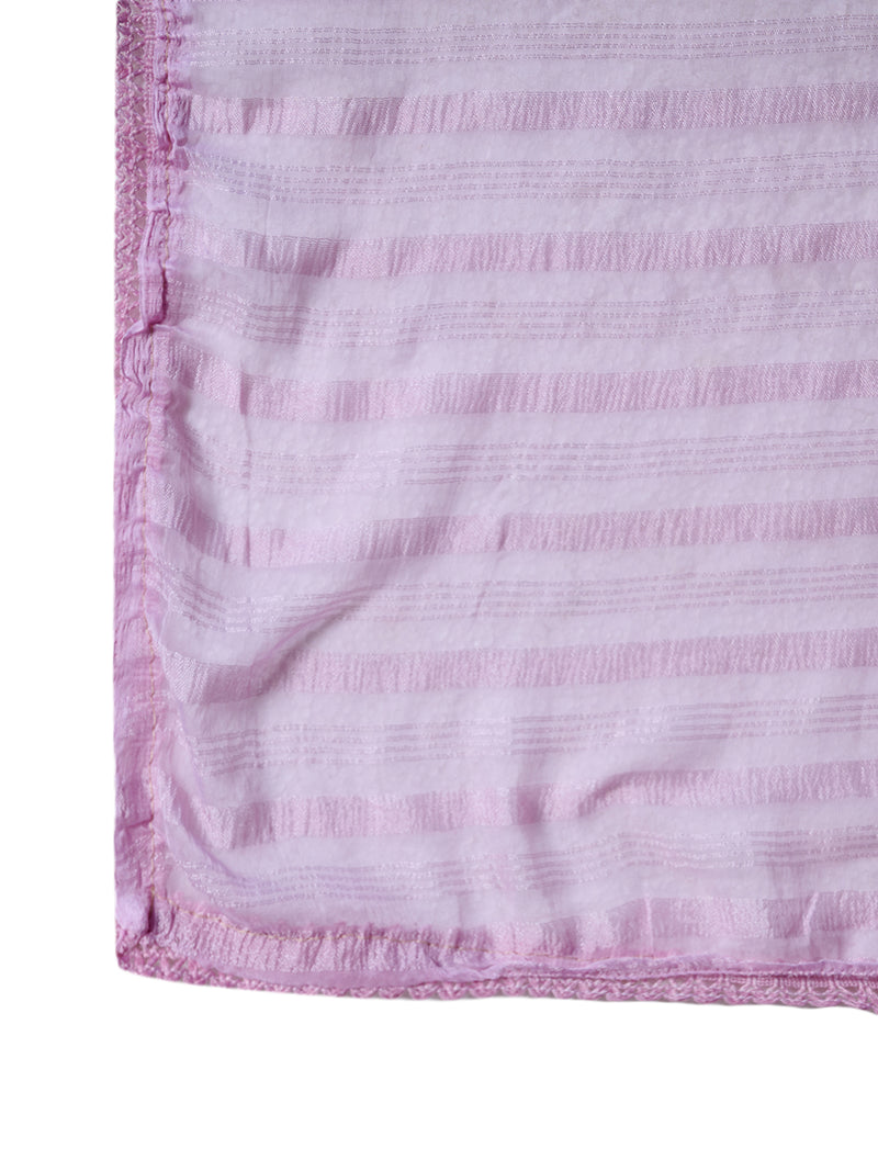 Stylum Women's Purple Solid & Embroidered Silk Straight Kurta Pant Dupatta Set (KPDPURPLEGALA)