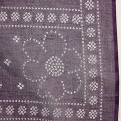 Stylum Women's Purple Ethnic Printed Cotton Blend Anarkali Kurta Pant Dupatta Set (KPDPURPLEKOSAR)