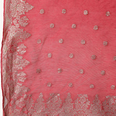 Stylum Women's Pink Solid & Embroidered Silk Blend Straight Kurta Pant Dupatta Set (KPDRANISUGAR)