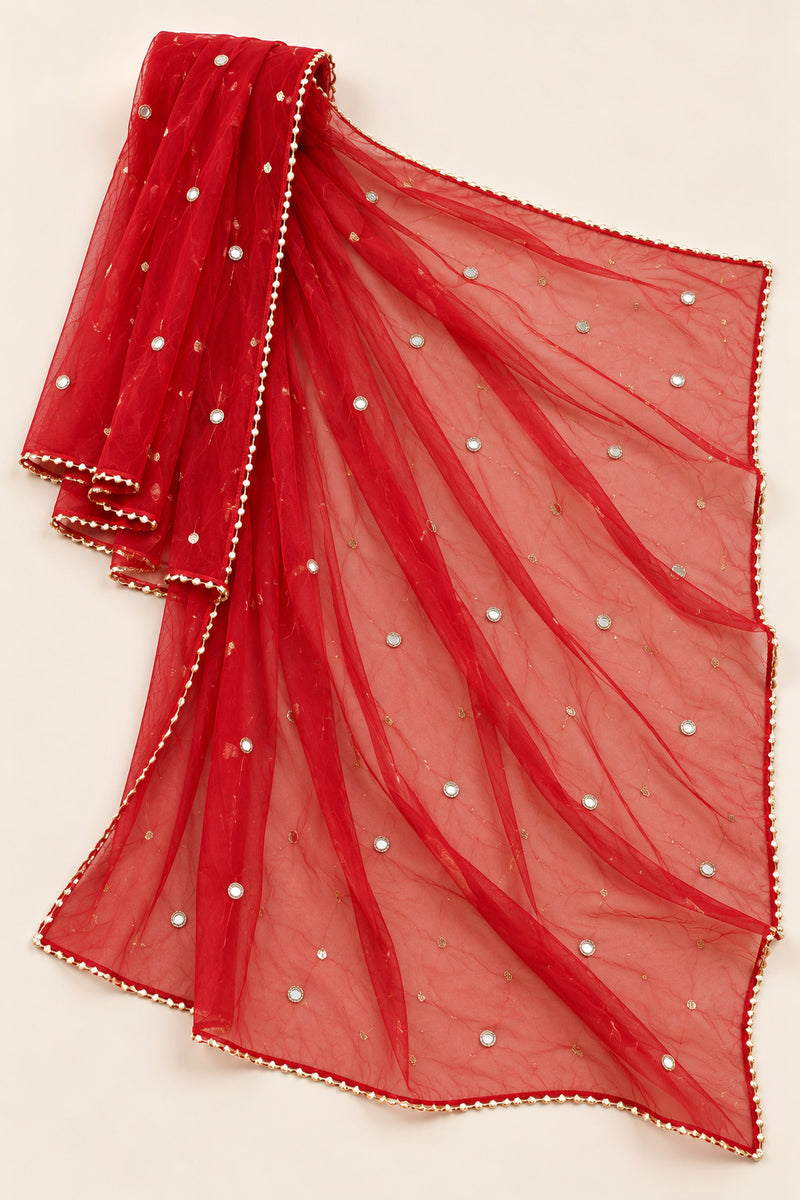 Maroon Embellished Anarkali Suit Set with Dupatta (KPDREDBHAVINI)