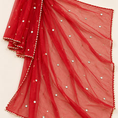 Maroon Embellished Anarkali Suit Set with Dupatta (KPDREDBHAVINI)