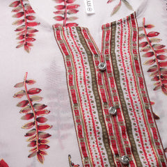 Stylum Women's Printed Cotton Blend Kurta Pant Dupatta Set (KPDREDRAGI)