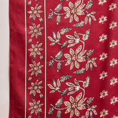 Stylum Women's Red Ethnic Printed Cotton Straight Kurta Pant Dupatta Set (KPDREDTIFNI)