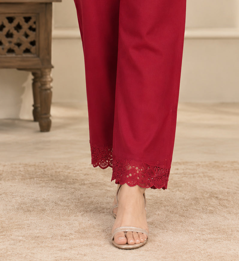 Stylum Women's Red Solid Silk Straight Kurta Pant Dupatta Set (KPDREDURBAN)
