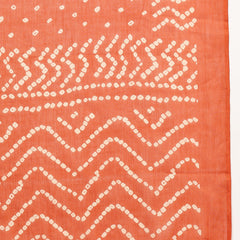 Stylum Women's Rust Bandhej Printed & Embroidered Cotton Straight Kurta Pant Dupatta Set (KPDRUSTBAZZI)