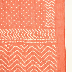 Stylum Women's Rust Bandhej Printed & Embroidered Cotton Straight Kurta Pant Dupatta Set (KPDRUSTBAZZI)