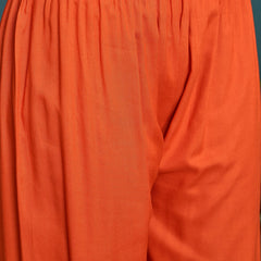 Stylum Women's Rust Solid Rayon A-Line Kurta Palazzo Dupatta Set (KPDRUSTKORAM)