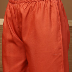 Stylum Women's Rust Floral Printed Rayon A-Line Kurta Pant Dupatta Set (KPDRUSTNUHA)