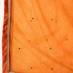 Stylum Women's Rust Solid & Embroidered Silk Blend Straight Kurti Palazzo With Dupatta (KPDRUSTRAKUL)