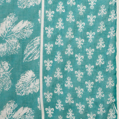 Stylum Women's Sea Green Printed Cotton Flared Kurta Pant Dupatta Set (KPDSKYDAKSHA)