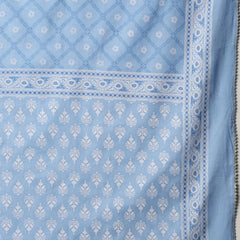 Stylum Women's Printed & Embellished Cotton Straight Kurta Pant Dupatta Set (KPDSKYDRIVE)