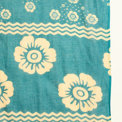 Stylum Women's Sky Blue Floral Printed Cotton Straight Kurta Pant Dupatta Set (KPDSKYMELLOW)
