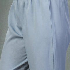 Stylum Women's Sky Blue Solid & Embroidered Italian Crush Straight Kurta Pant Dupatta Set (KPDSKYVOOMA)