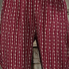 Stylum Women's Floral Printed Cotton Blend Straight Kurta Pant Dupatta Set (KPDTIGERMAROON)