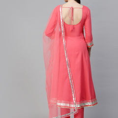 Stylum Women's Solid Rayon Kurta Pant Dupatta Set (KPDTODDYCORAL)