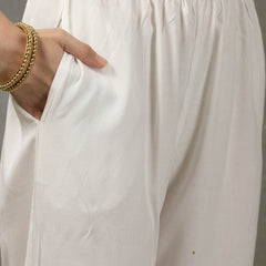 Stylum Women's Lehriya Printed & Embroidered Cotton Alia Cut Kurta Pant Dupatta Set (KPDTURQGAZAL)