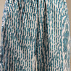 Stylum Women's Turquoise Floral Printed Cotton Straight Kurta Pant Dupatta Set (KPDTURQMELON)