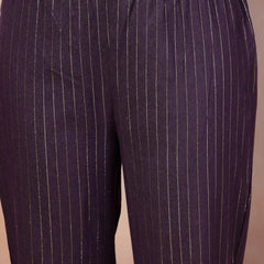 Stylum Women's Woven Designed Cotton Blend Straight Kurta Pant Dupatta Set (KPDVOILJERICO)