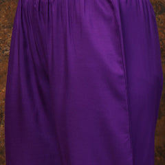Stylum Women's Violet Solid & Embroidered Rayon Anarkali Kurta Pant Dupatta Set (KPDVOILTANTRA)